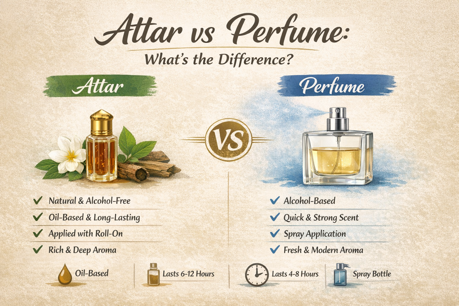 Attar vs Perfume: What’s the Difference? (Complete Guide)