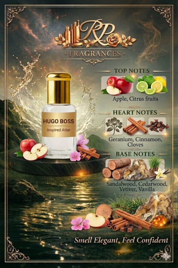 🖤 hugo big boss inspired attar – long lasting fresh woody perfume oil for men